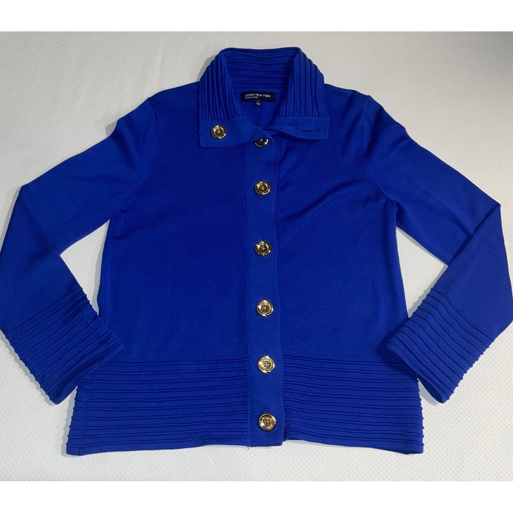 Jones New York Signature L Button-Front‎ Knit Cardigan Sweater Bundle of 2